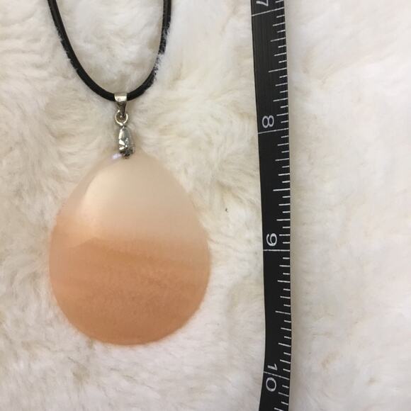 Large Coral Stone Necklace - Picture 7 of 8